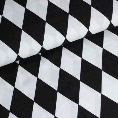 Terlenka fabric harlequin black