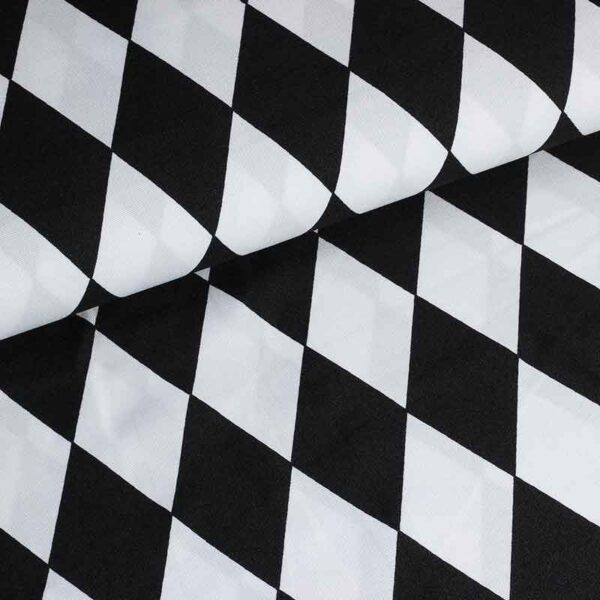Terlenka fabric harlequin black