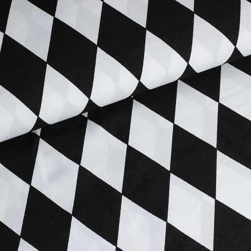 Terlenka fabric harlequin black