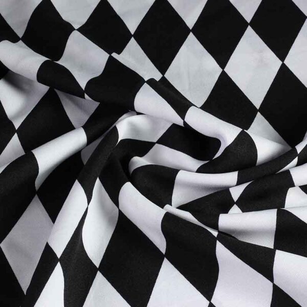 Terlenka fabric harlequin black