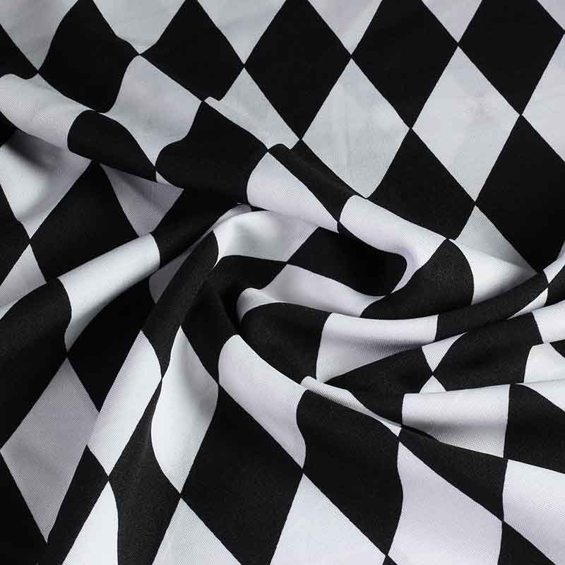 Terlenka fabric harlequin black