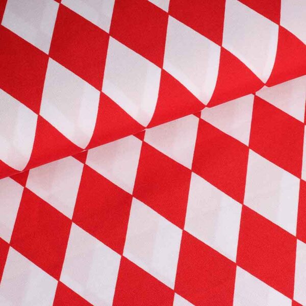 Terlenka fabric harlequin red