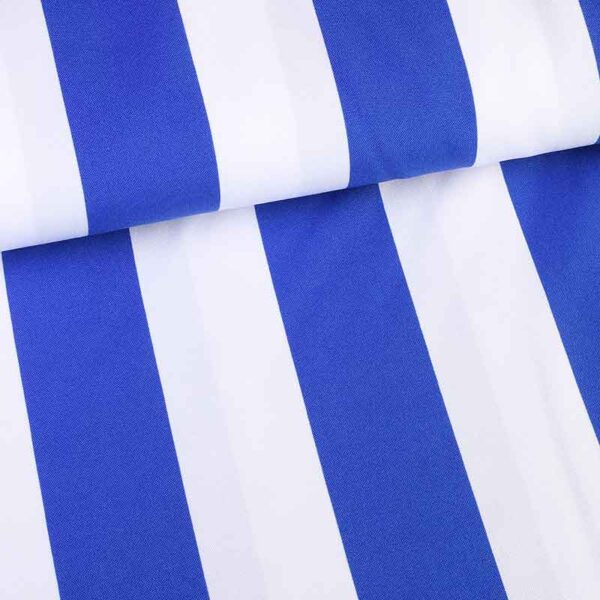 Terlenka fabric stripe cobalt white