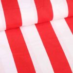 Terlenka stof streep rood wit