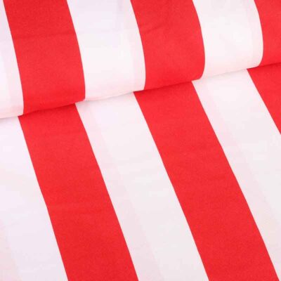 Terlenka fabric stripe red white