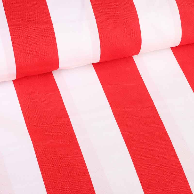 Terlenka fabric stripe red white