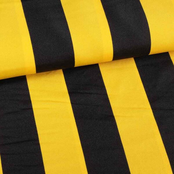 Terlenka fabric stripes yellow-black