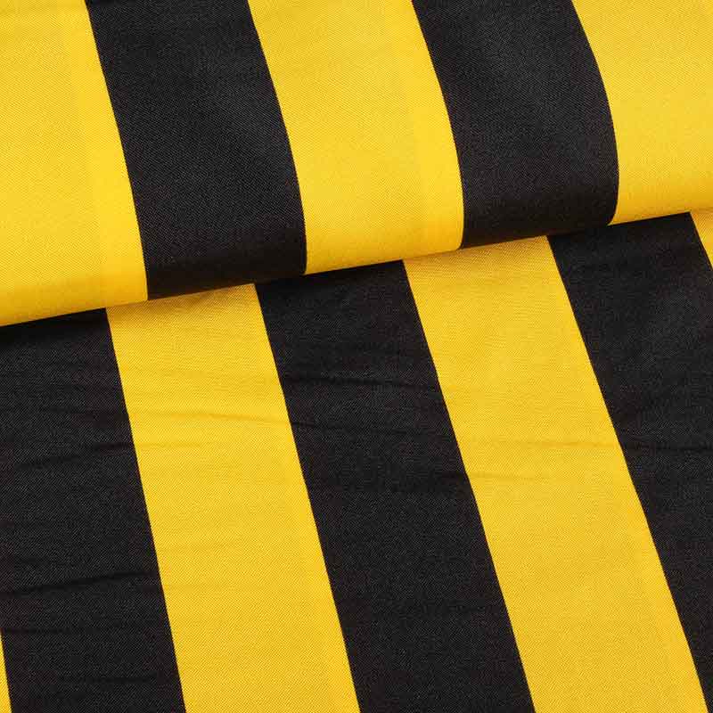 Terlenka fabric stripes yellow-black