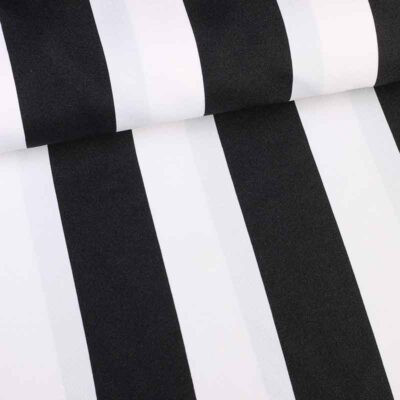 Terlenka fabric stripe black and white