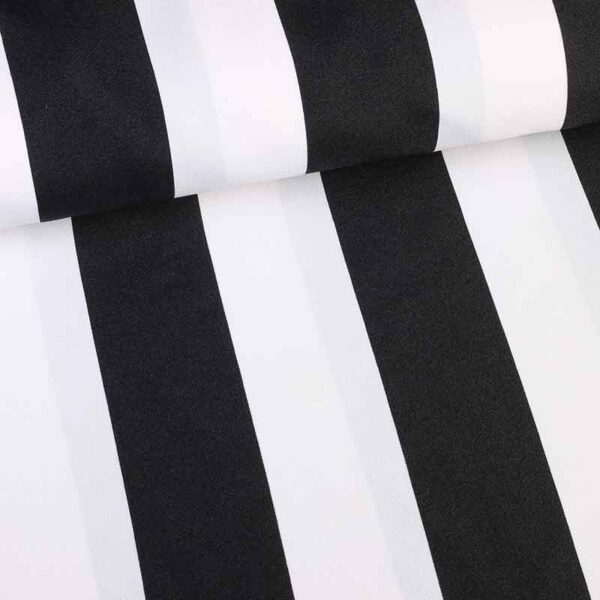 Terlenka fabric stripe black and white