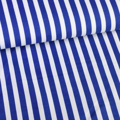 Terlenka fabric stripe cobalt white