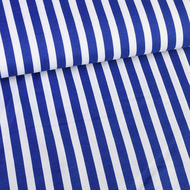 Terlenka fabric stripe cobalt white