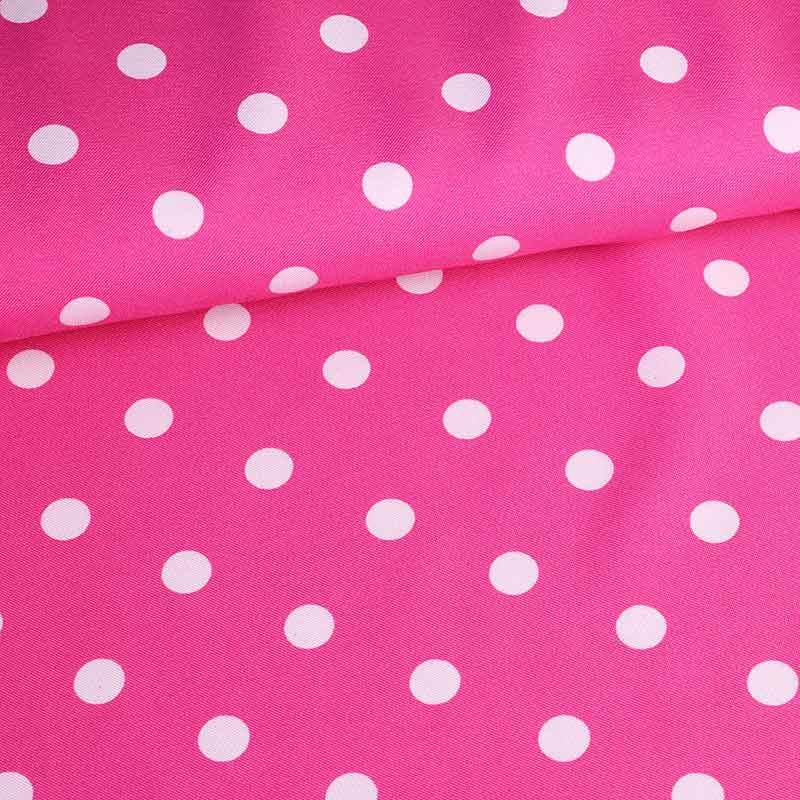 Terlenka fabric fuchsia small white dots