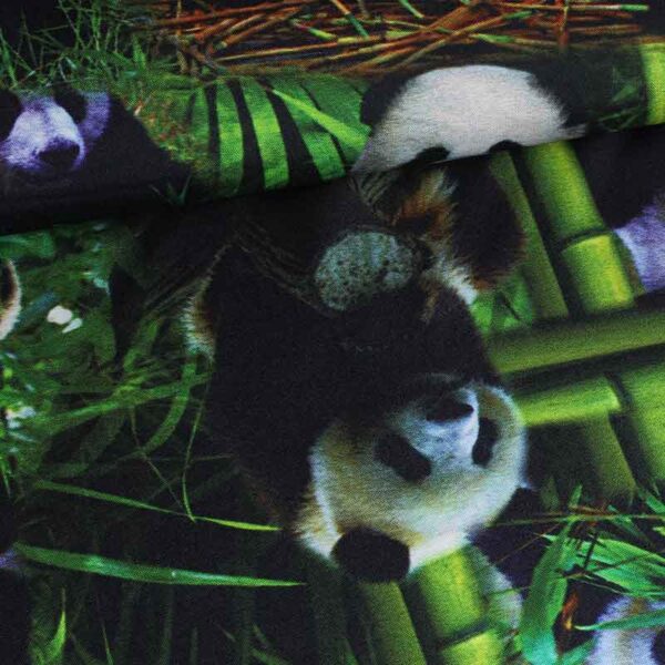 Terlenka fabric panda digital print