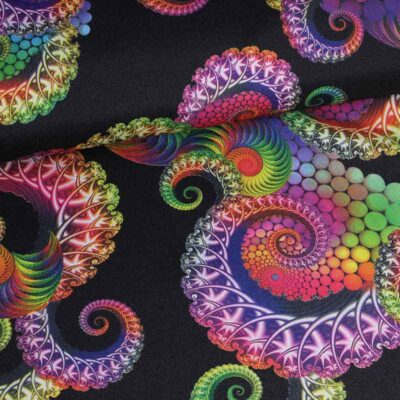 Terlenka fabric tentacle black digital print