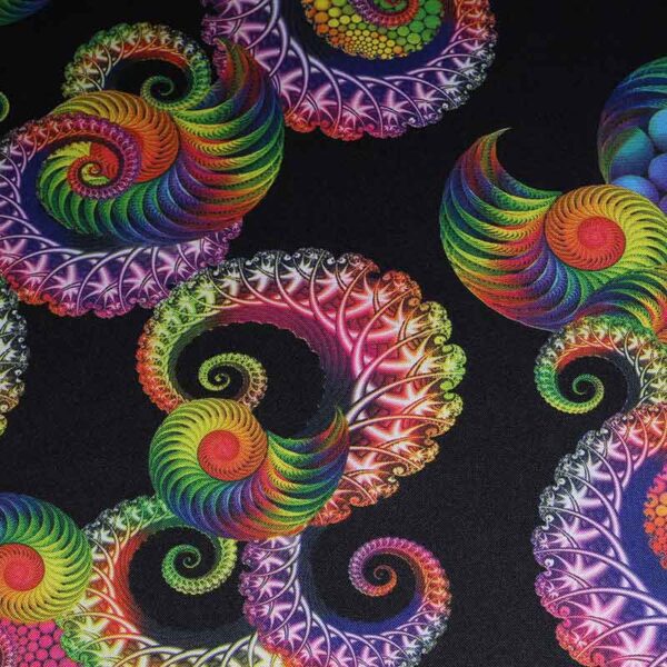 Terlenka fabric tentacle black digital print