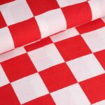 Terlenka stof rood wit