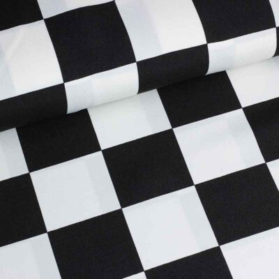 Terlenka fabric black white