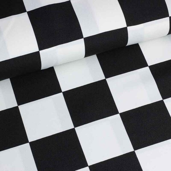 Terlenka fabric black white