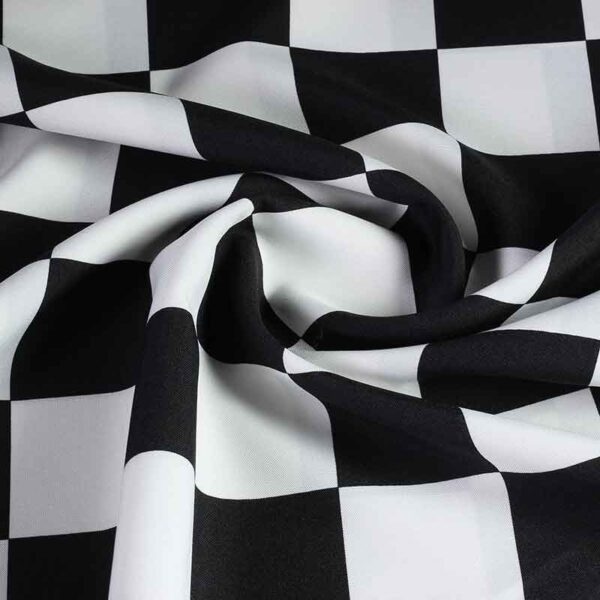 Terlenka fabric black white