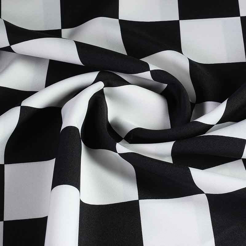 Terlenka fabric black white