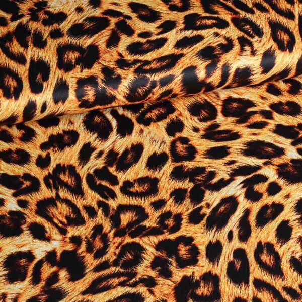 Tricot fabric leopard digital print