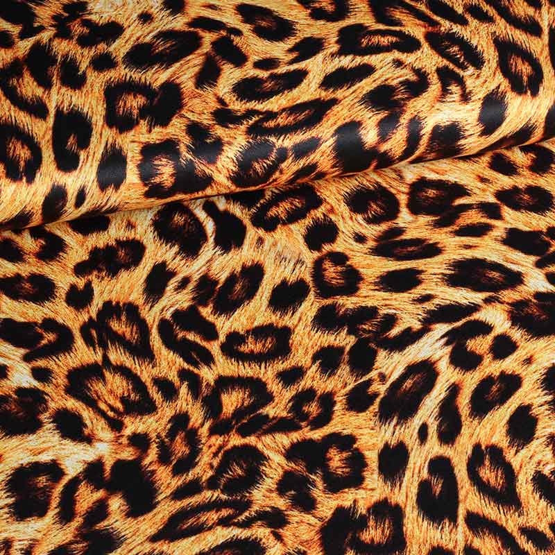 Tricot fabric leopard digital print