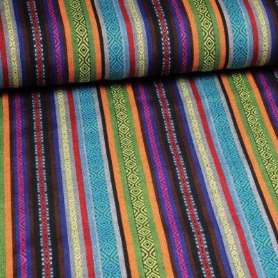 Mexico fabric multicolor aqua purple