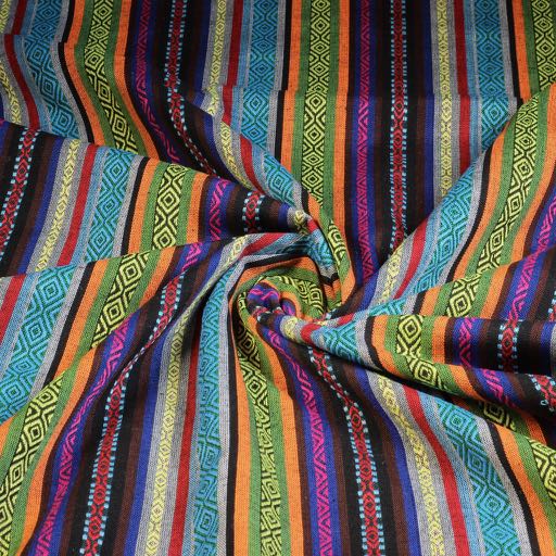 Mexico fabric multicolor aqua purple