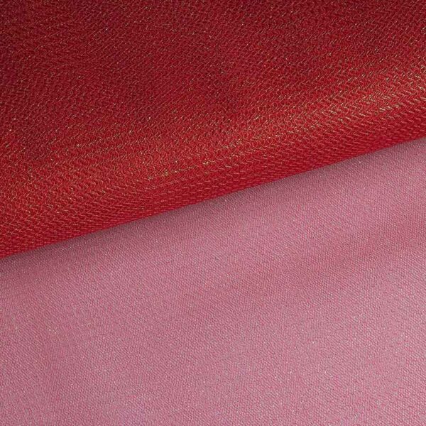 Tulle zigzag glitter red