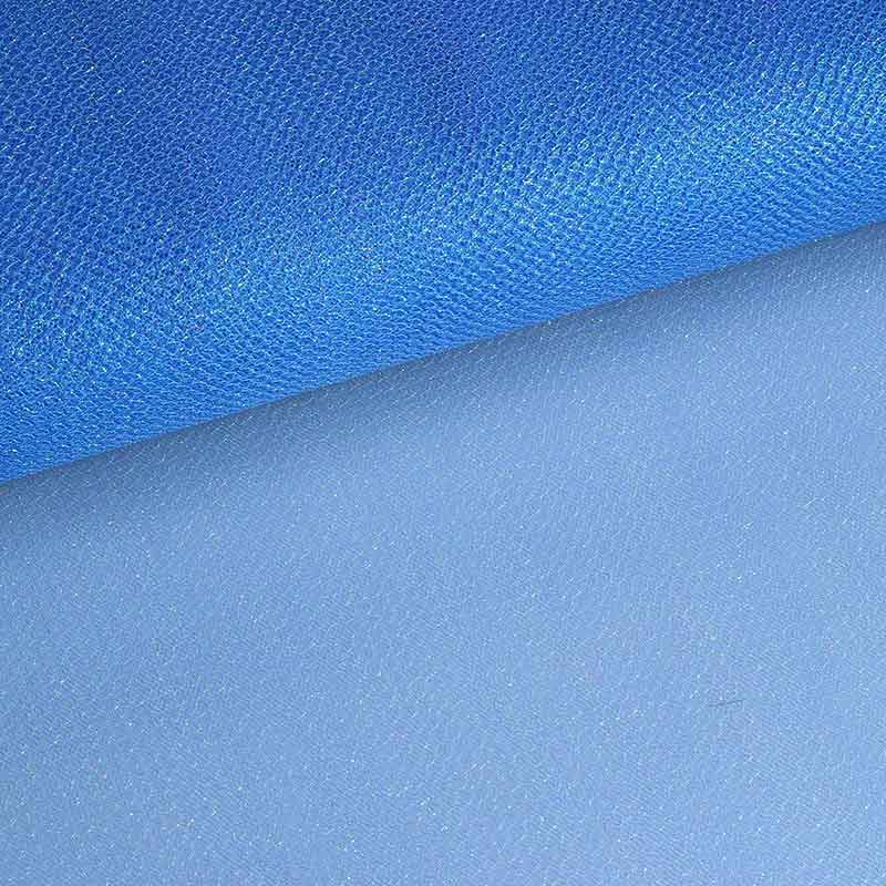Tulle zigzag glitter blue