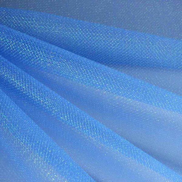 Tulle zigzag glitter blue