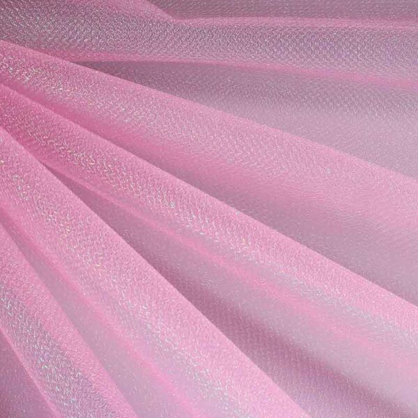 Tulle zigzag glitter pink