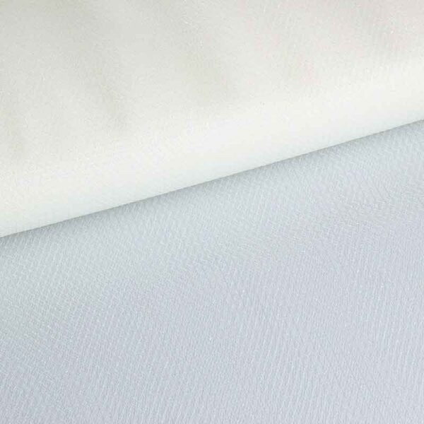 Tulle zigzag glitter white