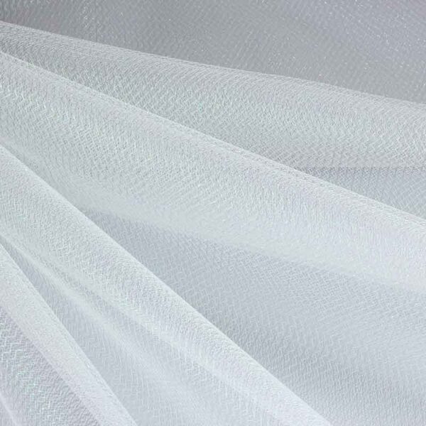 Tulle zigzag glitter white