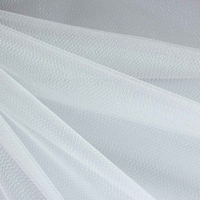 Tulle zigzag glitter white