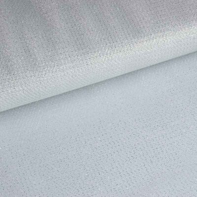 Tulle zigzag glitter silver