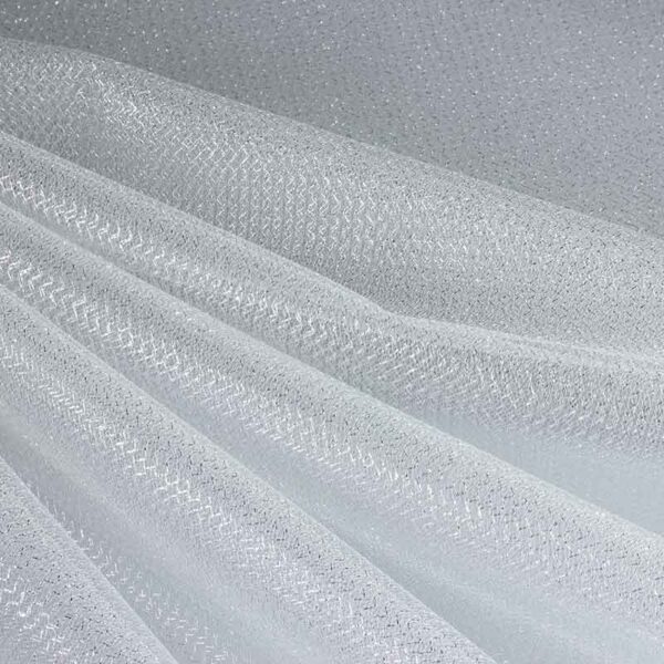 Tulle zigzag glitter silver