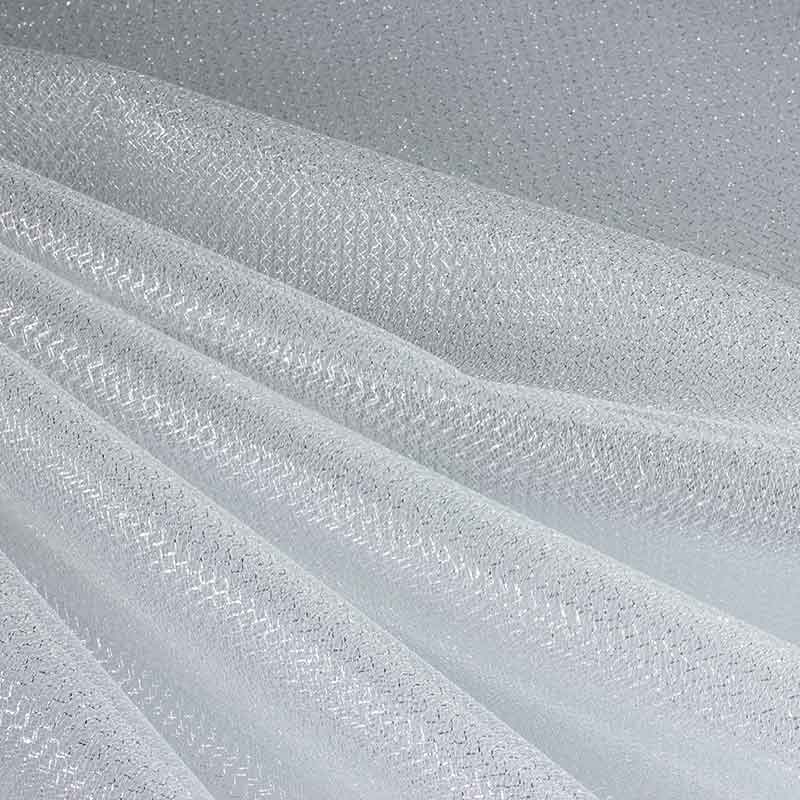 Tulle zigzag glitter silver