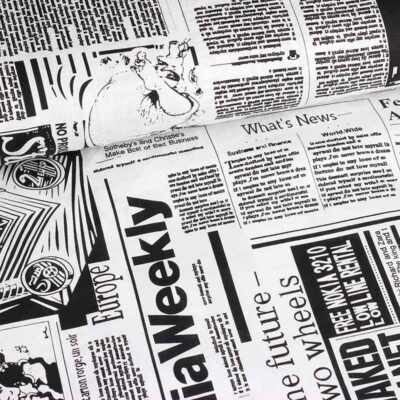 Poplin fabric newspaper