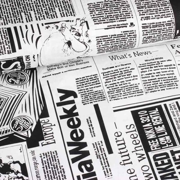 Poplin fabric newspaper