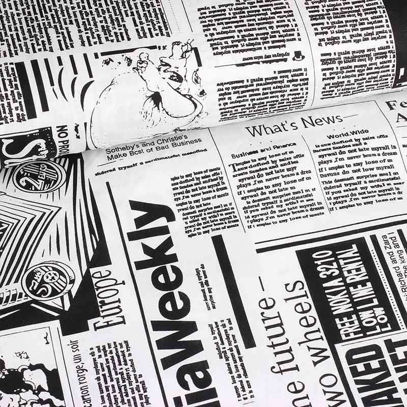 Poplin fabric newspaper