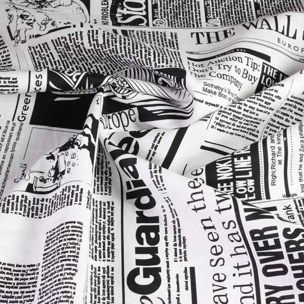 Poplin fabric newspaper