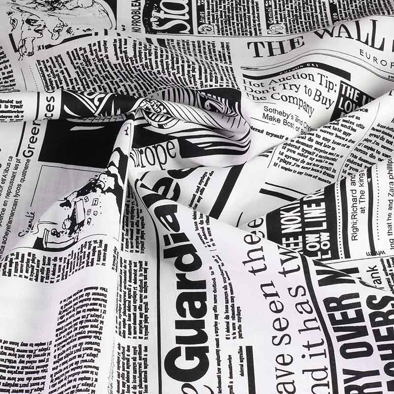 Poplin fabric newspaper