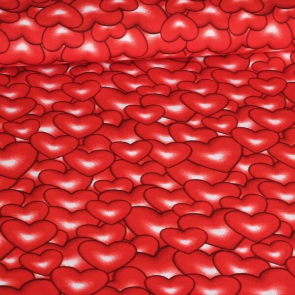 Terlenka fabric hearts