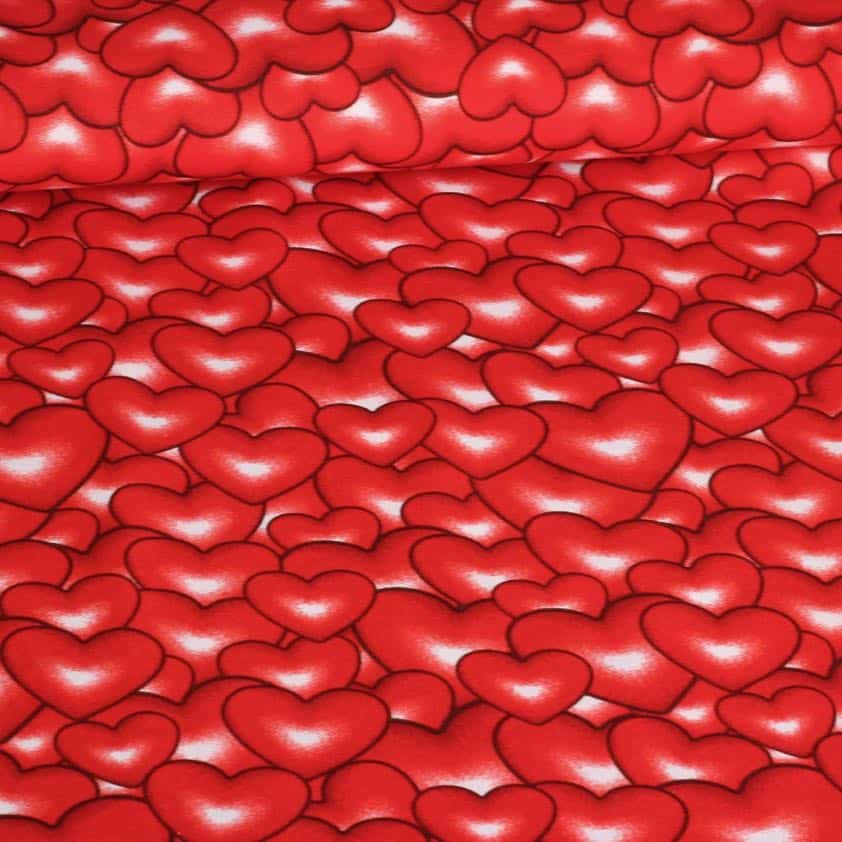 Terlenka fabric hearts