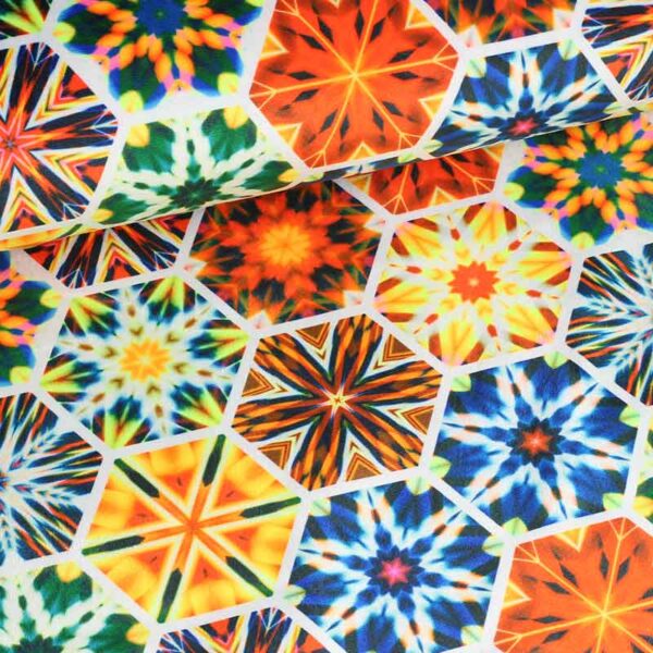 Velvet fabric digital printed fantasy design