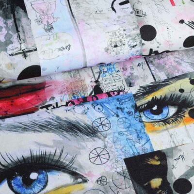 Terlenka fabric eyes digital print