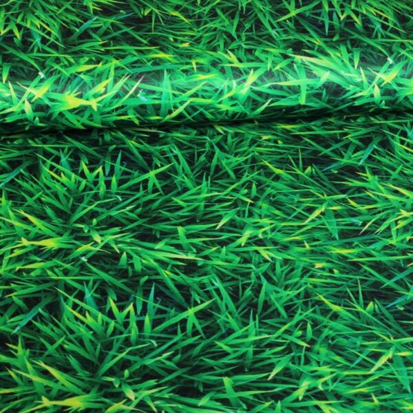 Tricot fabric grass digital print