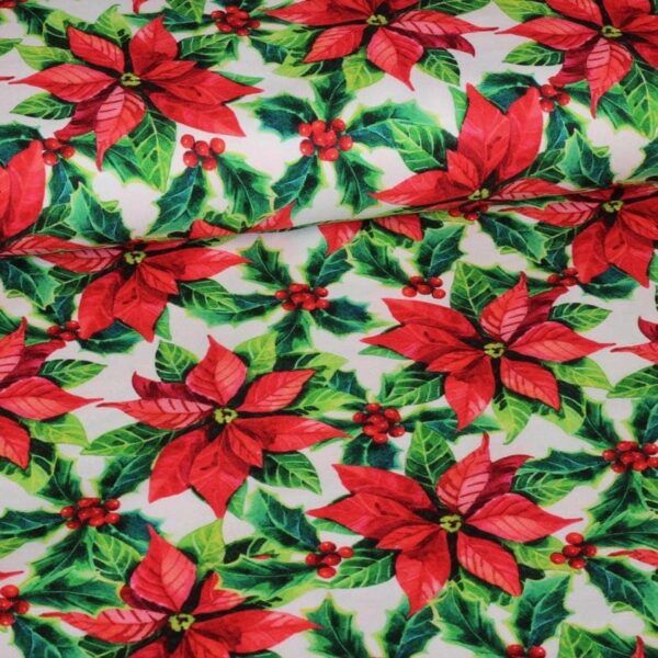 Terlenka fabric Christmas flower digital print